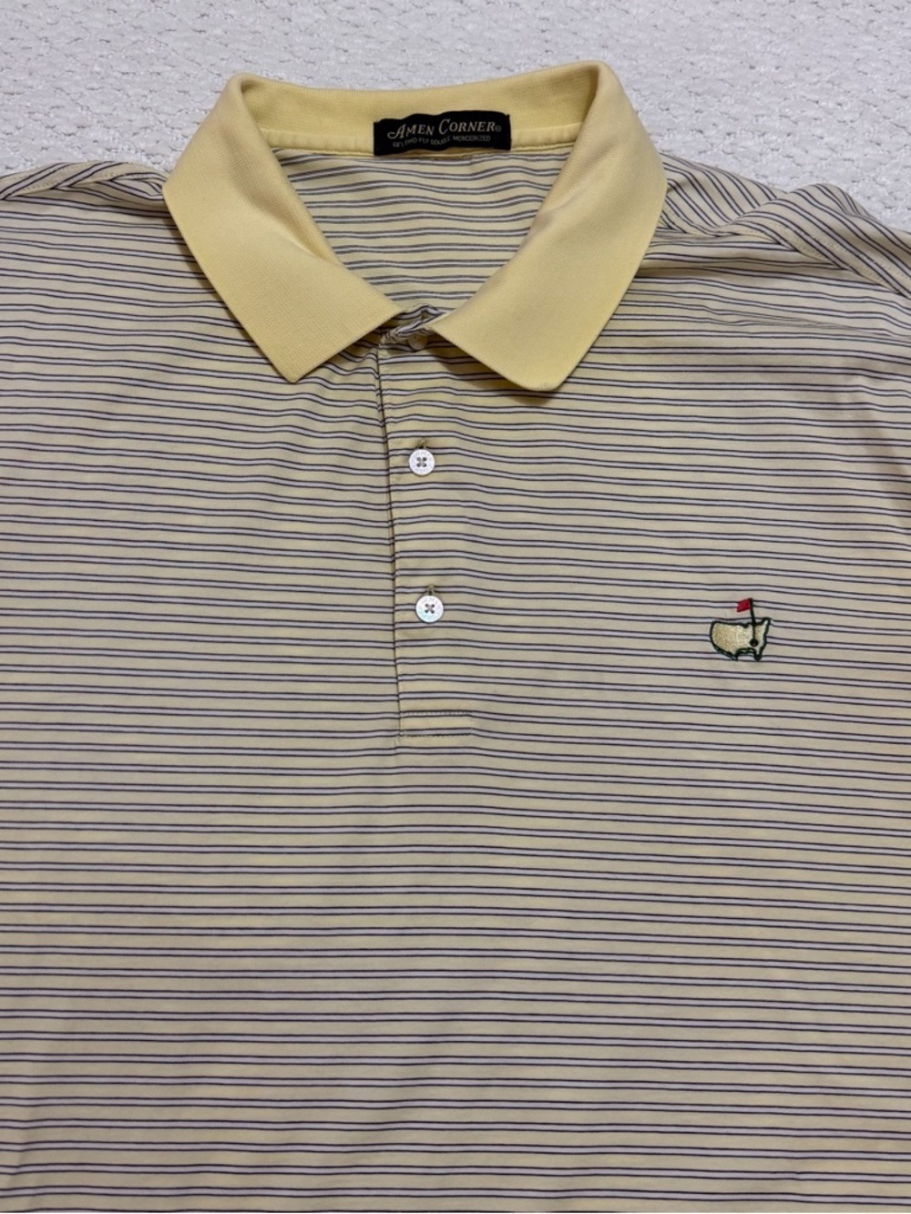 Amen Corner Masters Striped Short Sleeve Polo Shirt Men’s